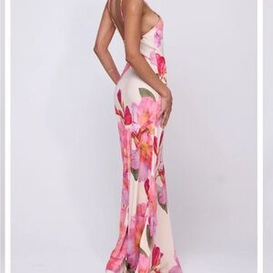 RESA Pink and Cream Floral Maxi Dress